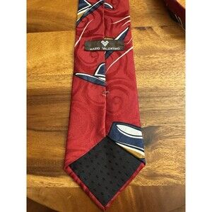 Mario Valetino Italian Silk Fedora Hat Pattern Mens Necktie Tie 56in X 3.75in